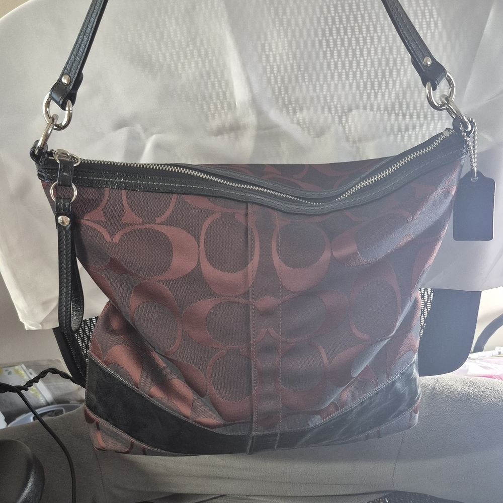 Coach Legacy TATTERSALL Cherry Cola Shoulder Bag